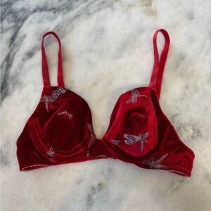 Trashy Lingerie Red Velvet Firefly  Bra Sz 32B